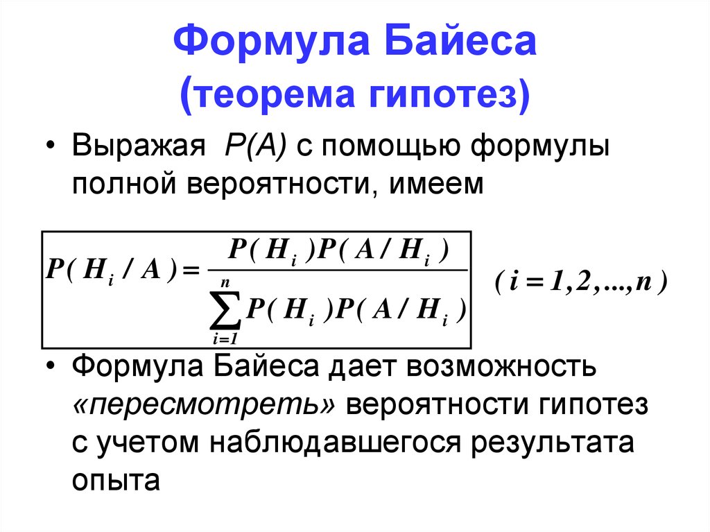 Схема полной вероятности