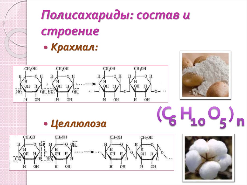 Схема строения крахмала