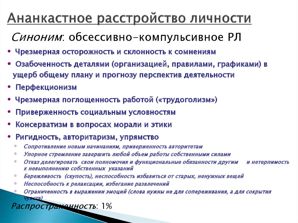 Тест на 15 расстройство личности