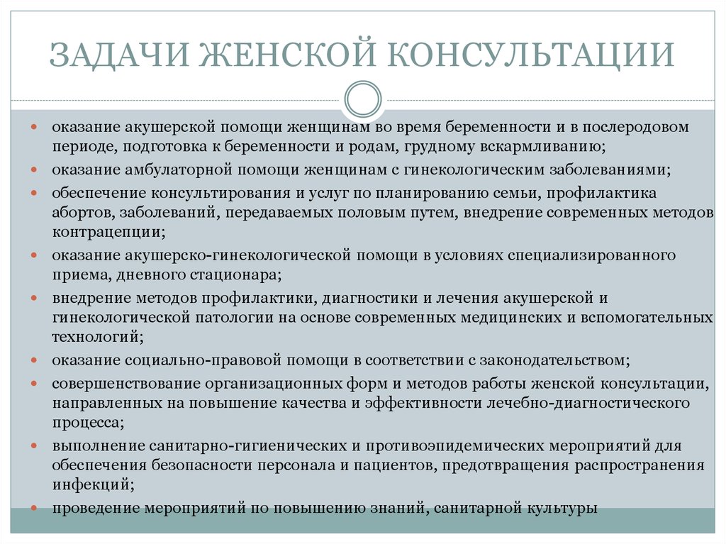 Прием женской консультации. Задачи работы женской консультации. Основные задачи работы женской консультации. Функциональные обязанности акушерки женской консультации. Задачи врача женской консультации.