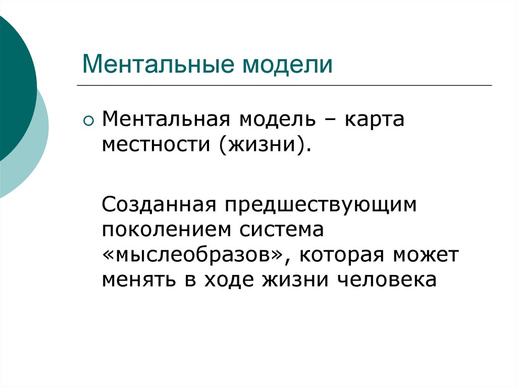 Ментальные модели