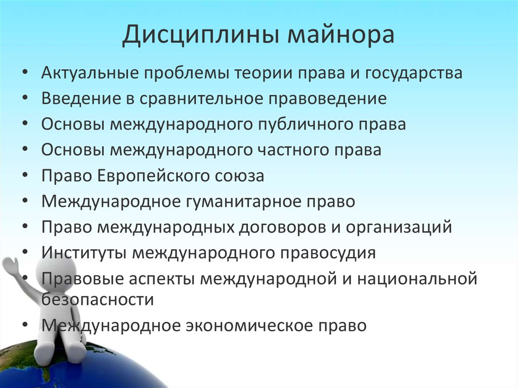 Дисциплины майнора