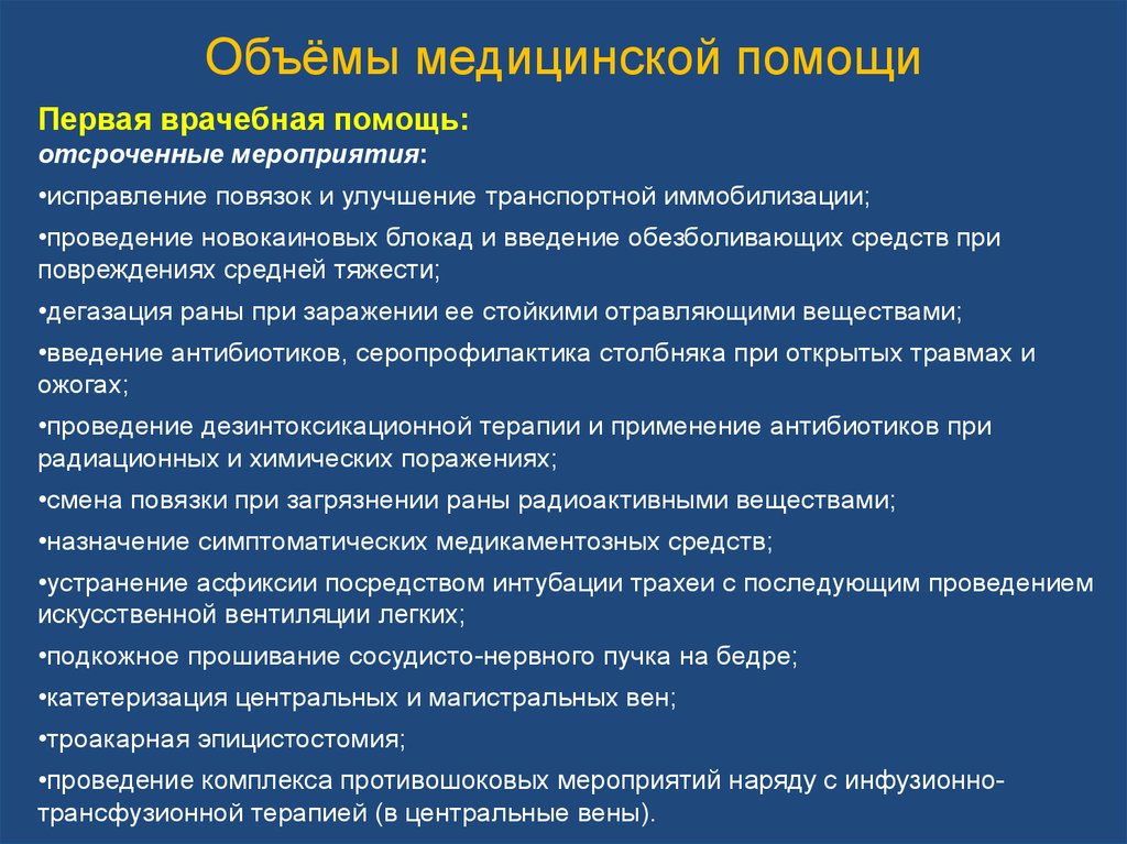 Включи проведение. Объем медицинской помощи. Объем специализированной медицинской помощи. Объем первой врачебной помощи. Объем оказания первой помощи.