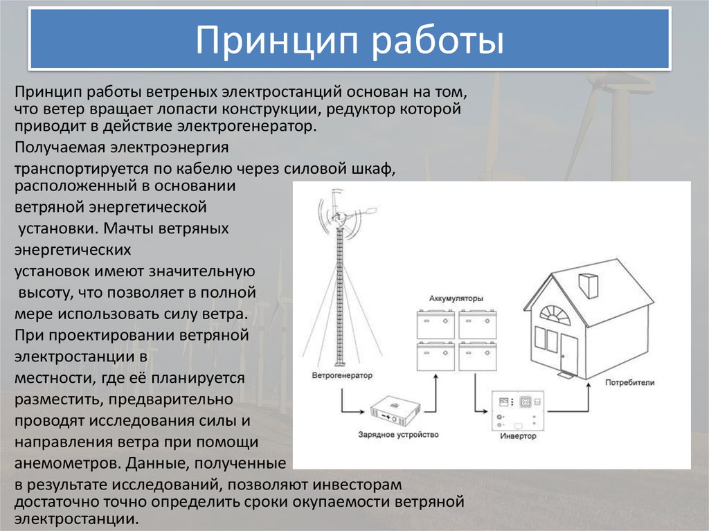 Текст ветряк ответы. Ветровой Генератор принцип работы. Схема ветровой электрической станции. Принцип работы генератора ВЭС схема. Принцип работы генераторов ветровой энергии.