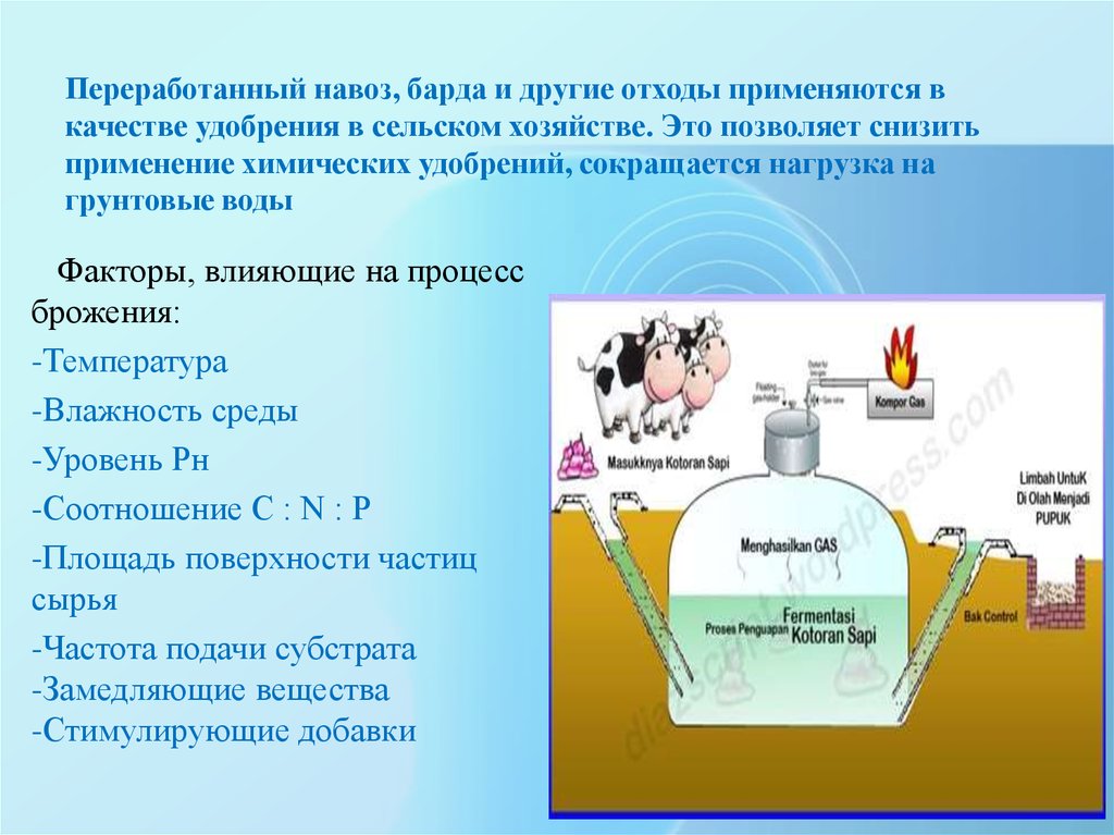 Производство биогаза презентация