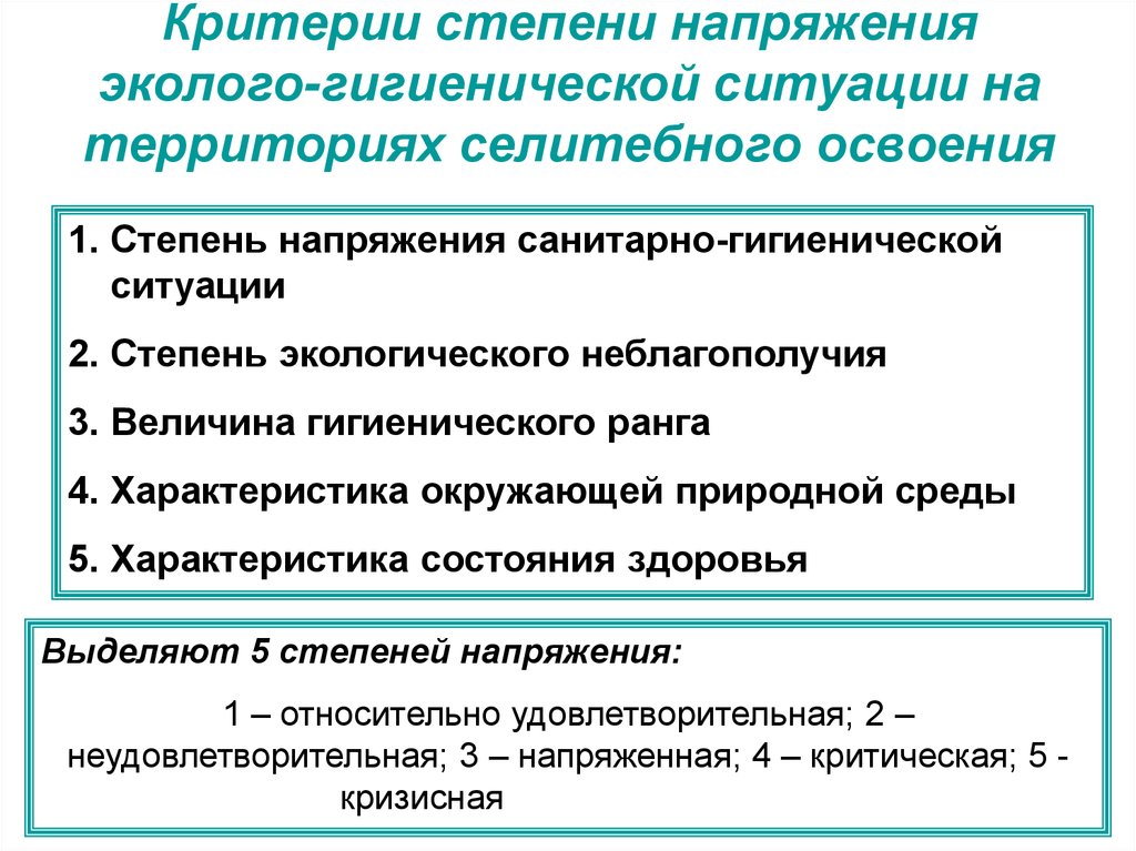 Критерии степени. Степень экологической напряженности. Оценка степени напряжения эколого-гигиенической ситуации. Проблемы экологическая напряженность. Эколого гигиенические ситуации.