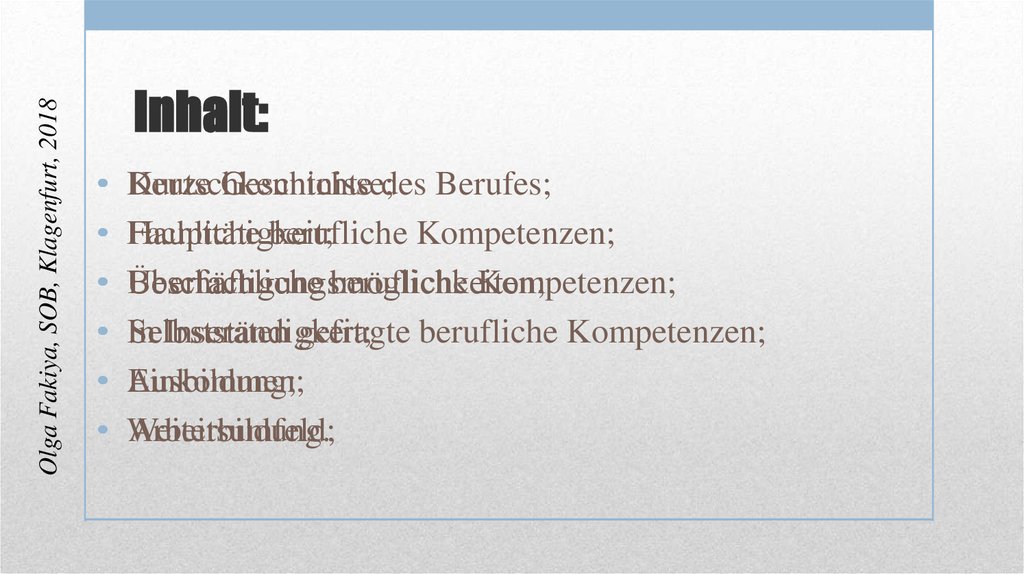 Inhalt: