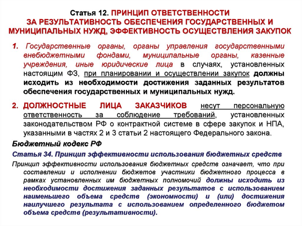 Закупок для обеспечения государственных и муниципальных нужд