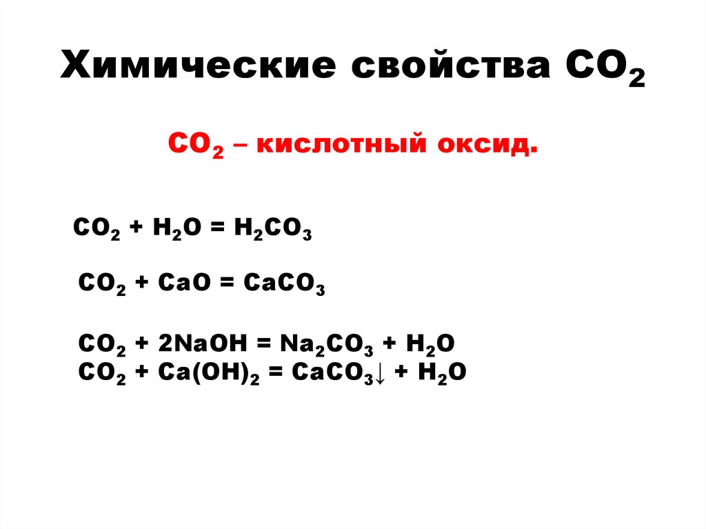 Оксиды углерода и угольная кислота