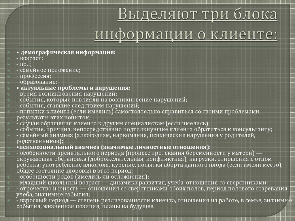 Схема сбора психологического анамнеза по с а кулакову