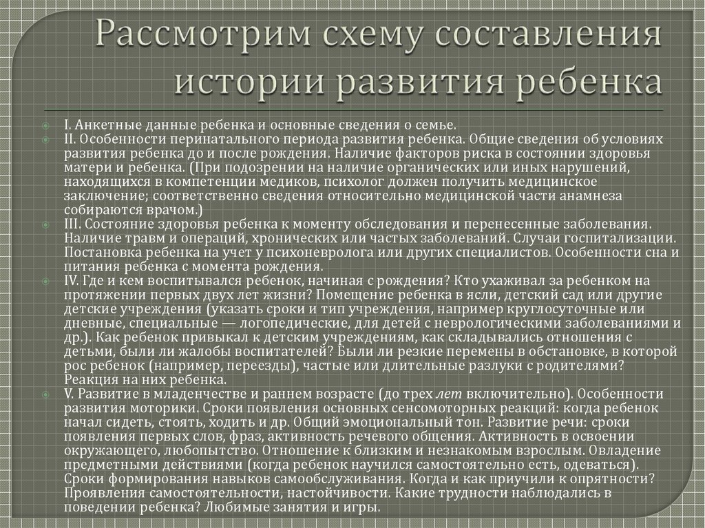 Схема сбора психологического анамнеза по с а кулакову