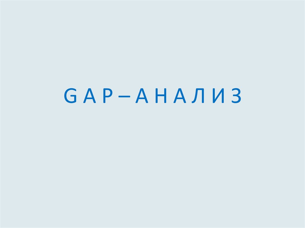 G A P – А Н А Л И З