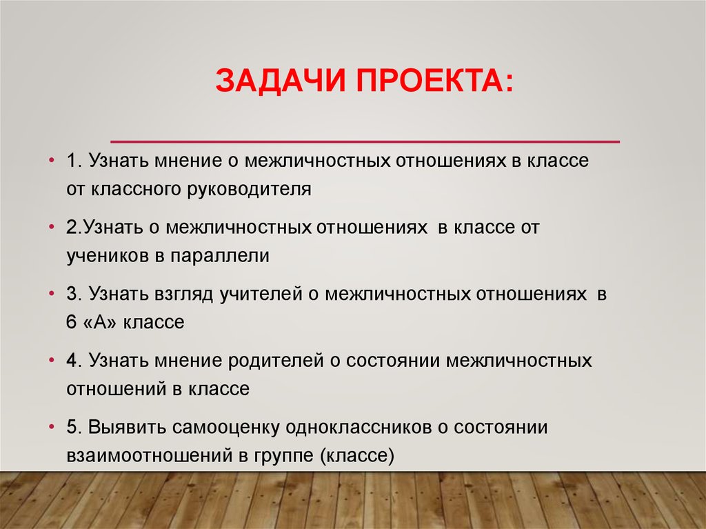 Проект на тему особенности межличностных отношений 6 класс