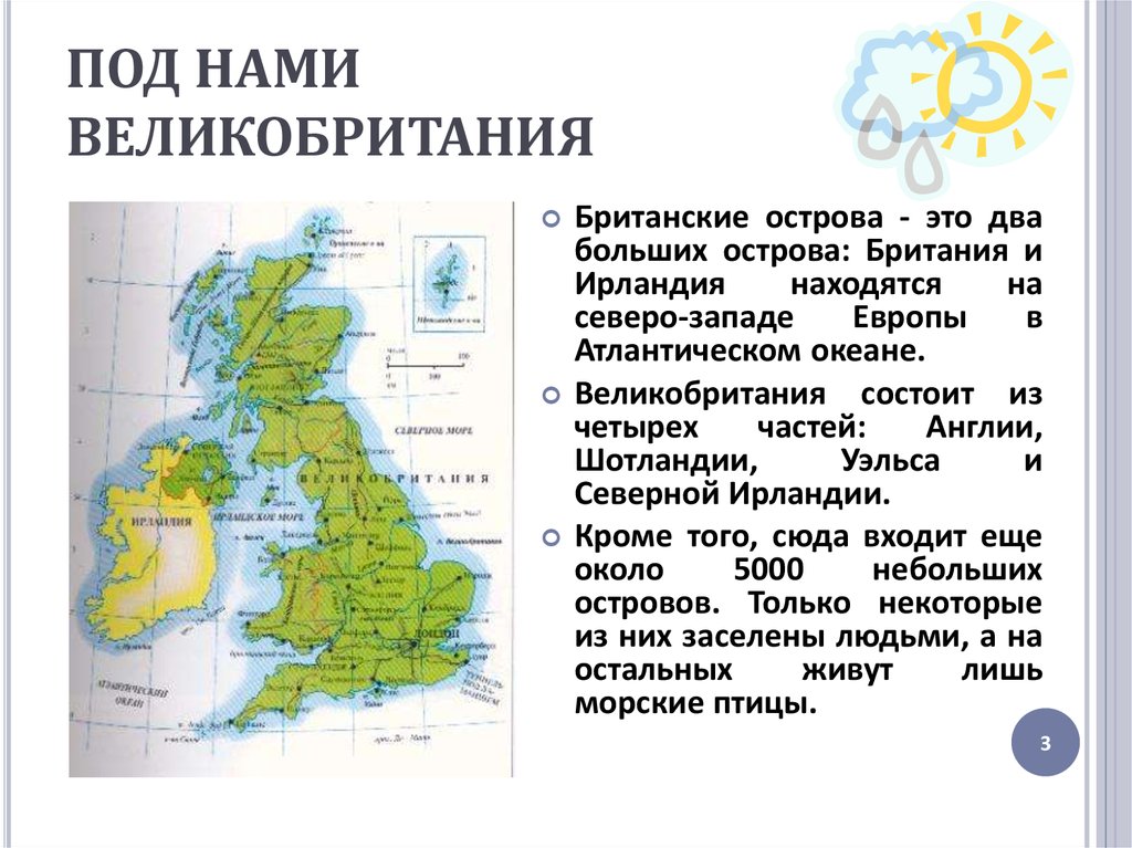 Состав великобритании карта