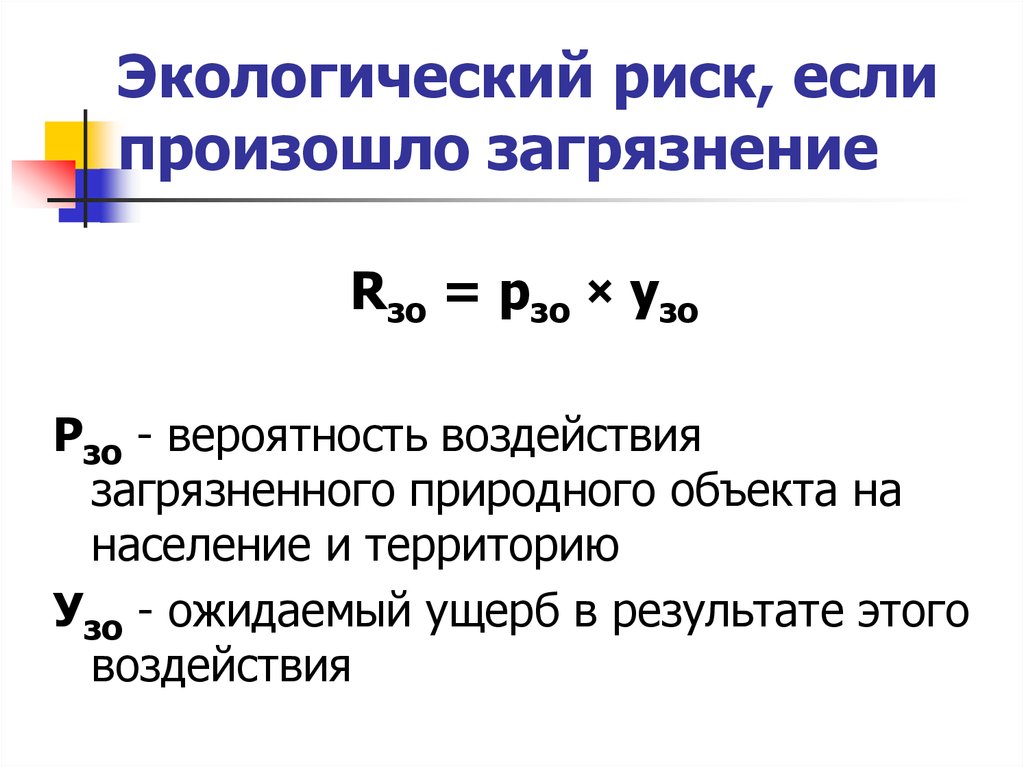 Экологический риск презентация