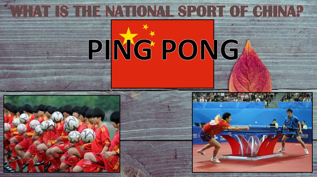 WHAT IS THE NATIONAL SPORT OF CHINA?