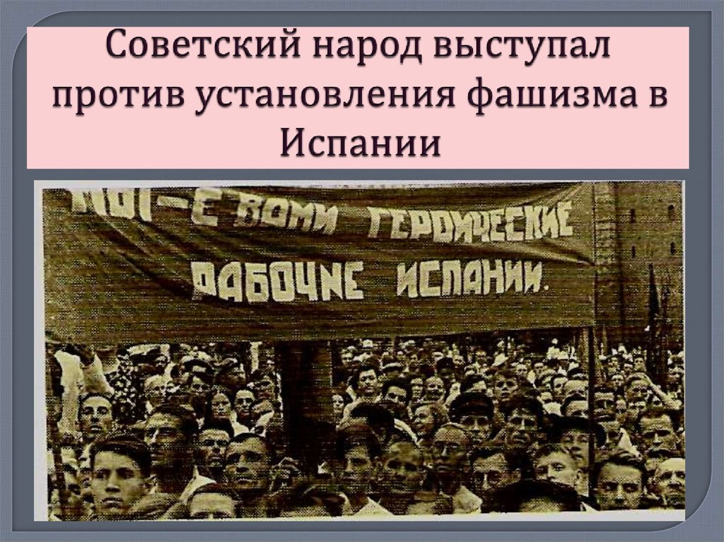 Борьба с фашизмом народный фронт во франции и испании презентация 10 класс