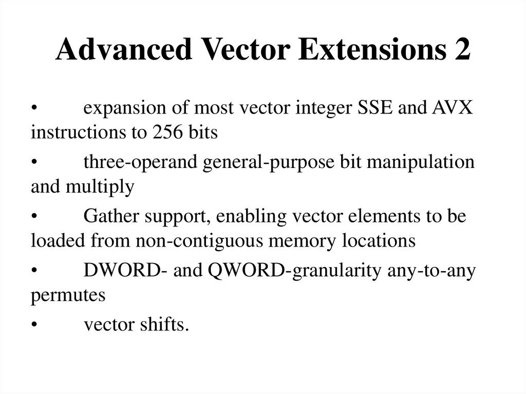 Advanced vector extensions 2 как проверить