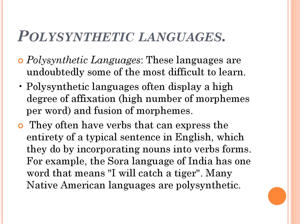 Types of languages. Polysynthetic languages. Polysynthetic language is. Analytical Type of language.