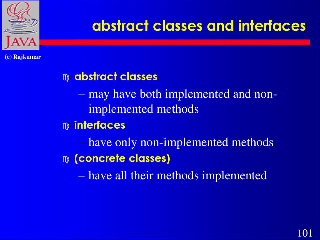 abstract classes and interfaces