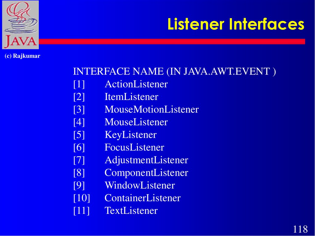 Listener Interfaces