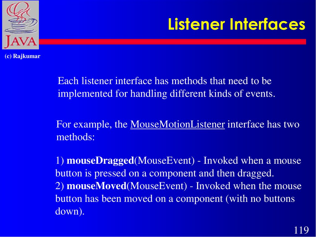 Listener Interfaces