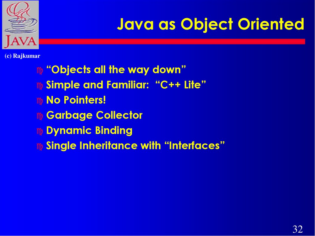 Java as Object Oriented
