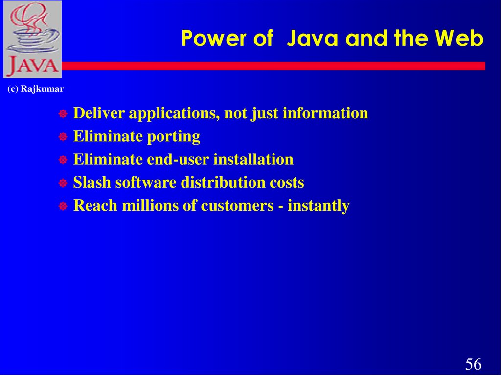 Power of Java and the Web