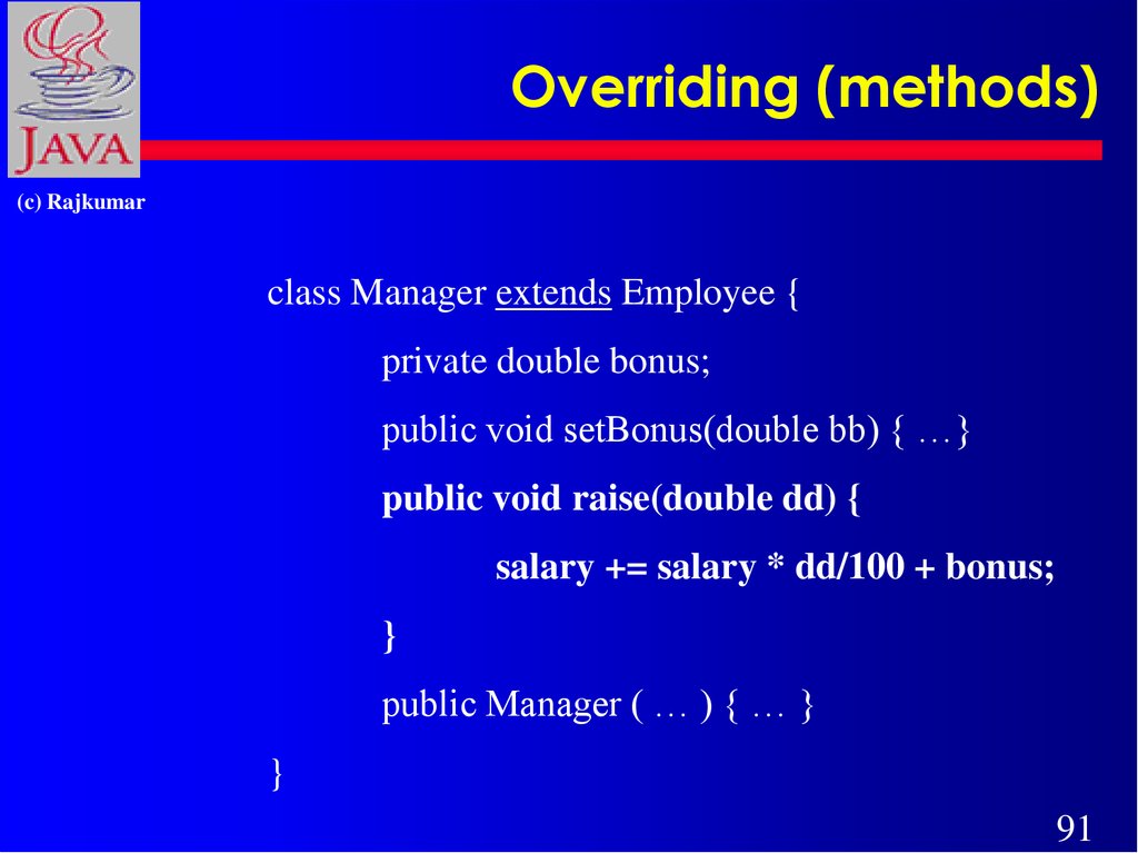 Overriding (methods)