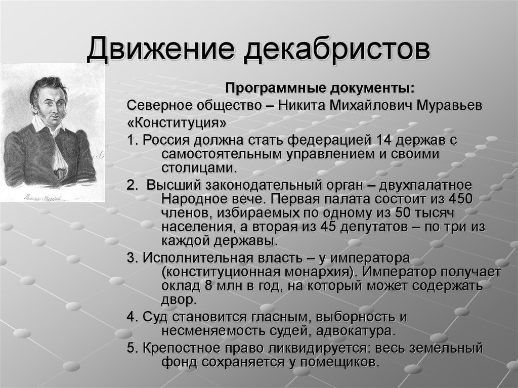 Движение декабристов. Движение Декабристов основные организации. Движение Декабристов программные документы Декабристов. Декабристы программные цели.