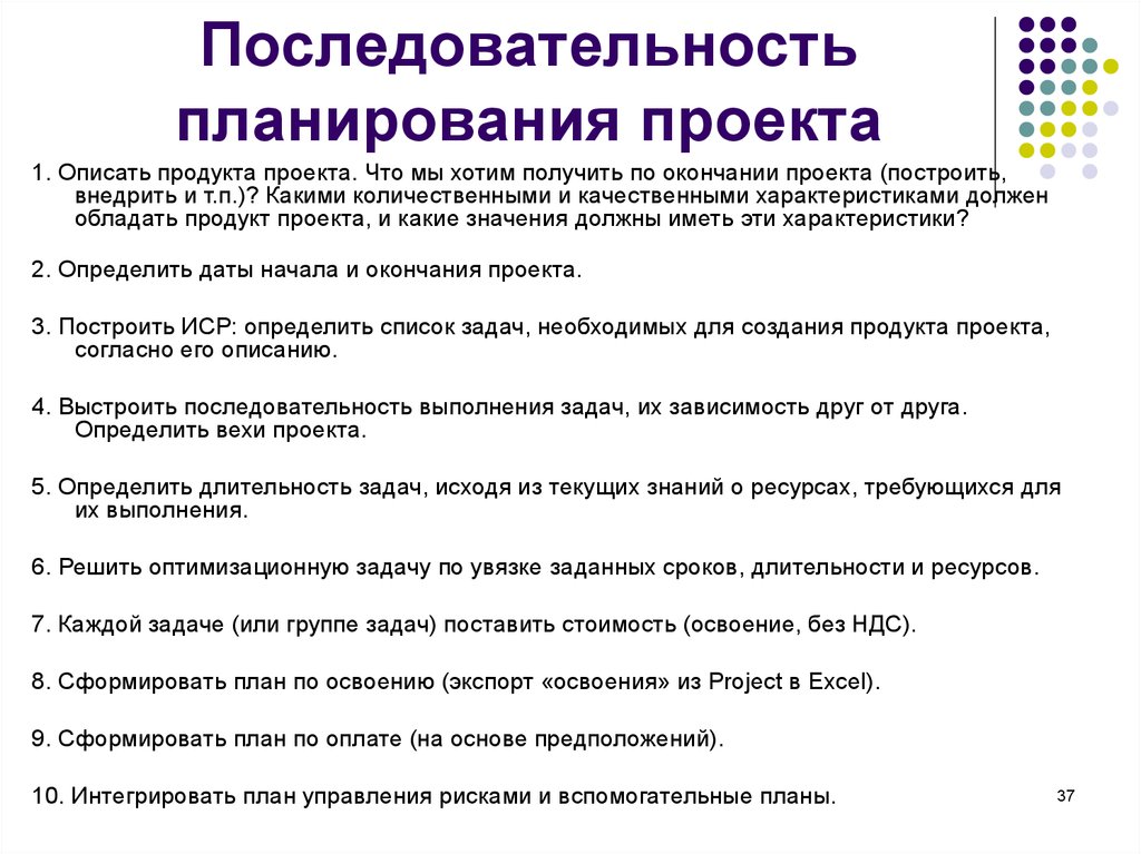 Выполнение определенных задач. Логика действий при планировании работы индивидуальный проект. Последовательность работ в проекте планирование. Последовательность шагов планирования проекта. Планирование проекта. Этапы планирования.