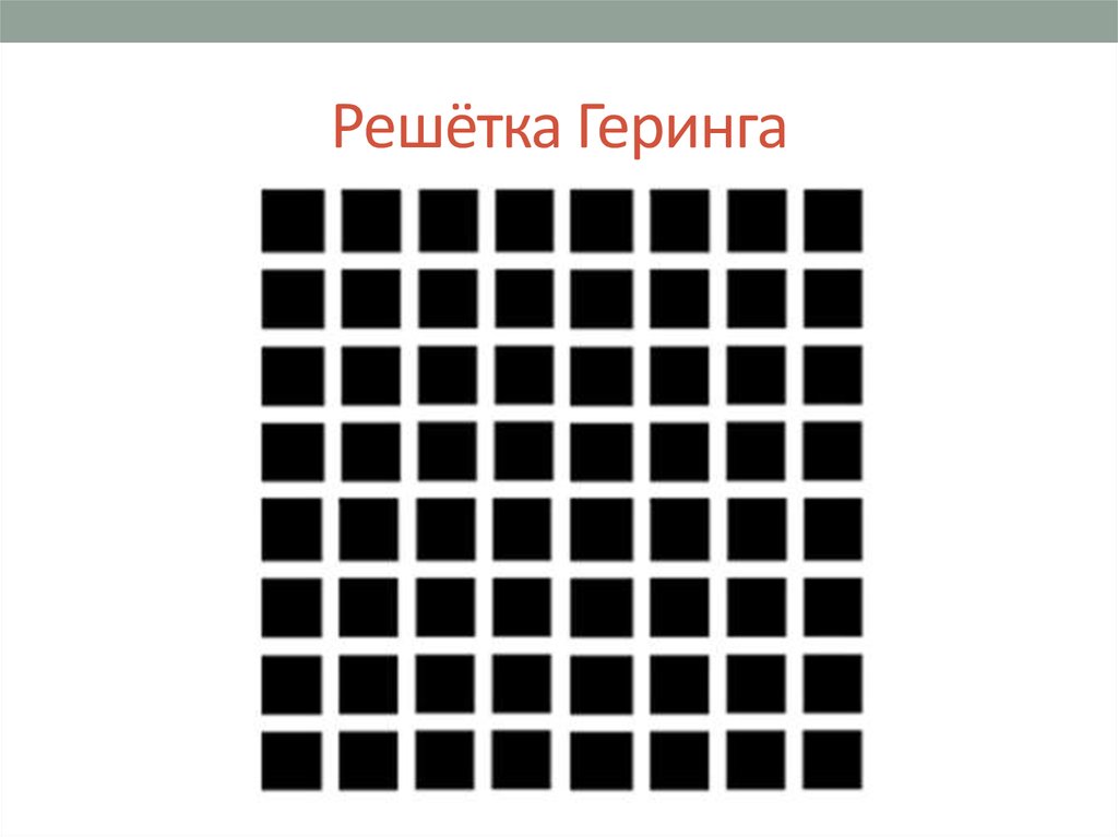 Тест на т. Иллюзия решетка Гаринга. Решетка Геринга иллюзия мерцающей решетки. Решётка Германа. Решетка Германа иллюзия.