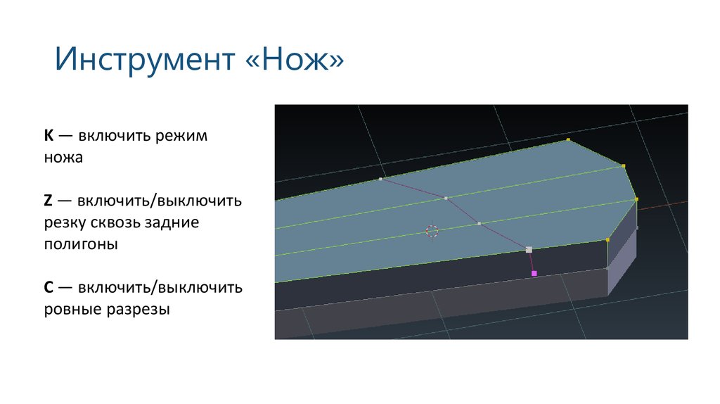 Инструмент «Нож»