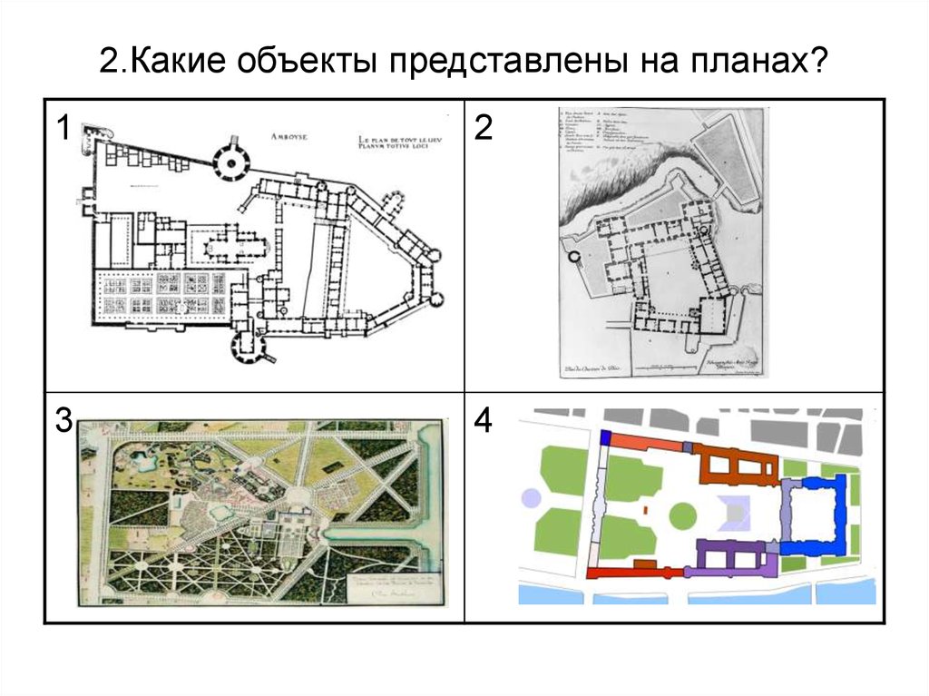 Какие объекты на плане