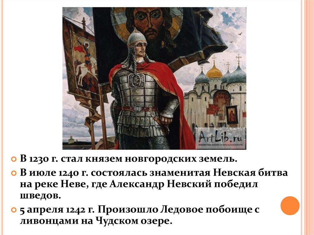 Известные князья новгородской земли
