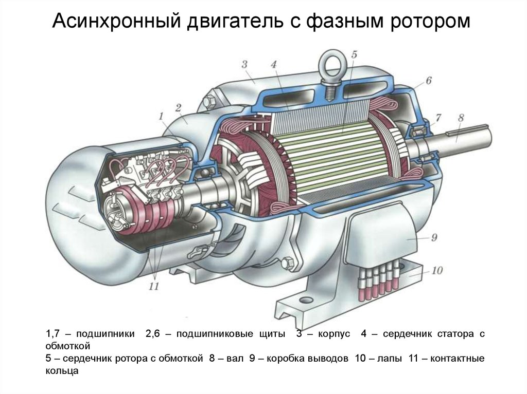 Схема асинхронной машины с короткозамкнутым ротором