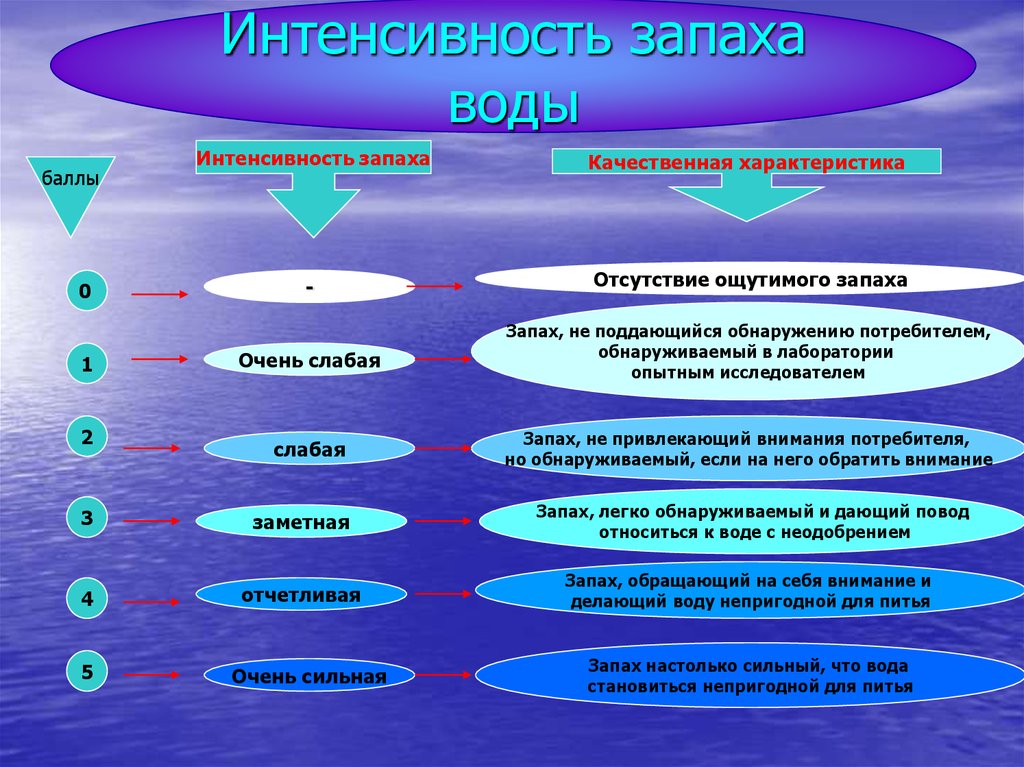 0 вод. Интенсивность запаха воды. Шкала интенсивности запаха воды. Определение интенсивности запаха воды. Запах воды в баллах.