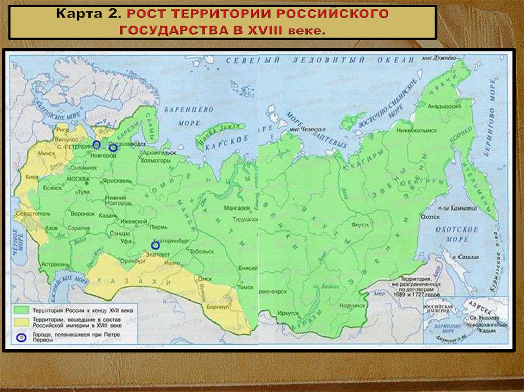 Рост территории россии в 18 веке