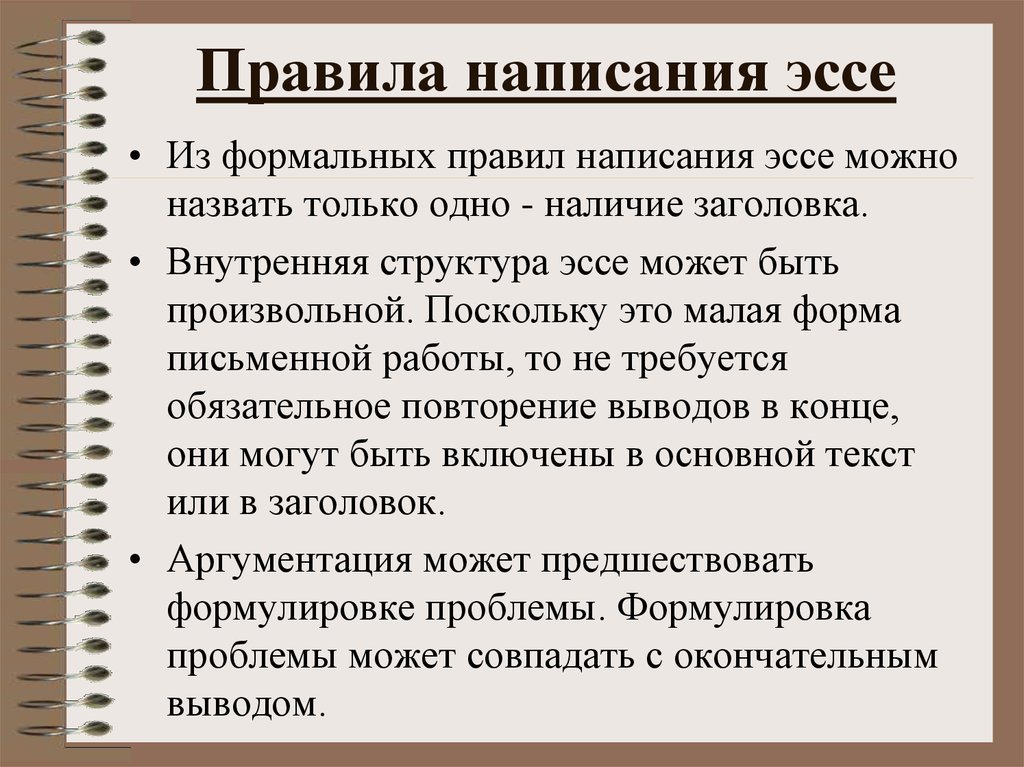 Как правильно написать эссе образец по литературе