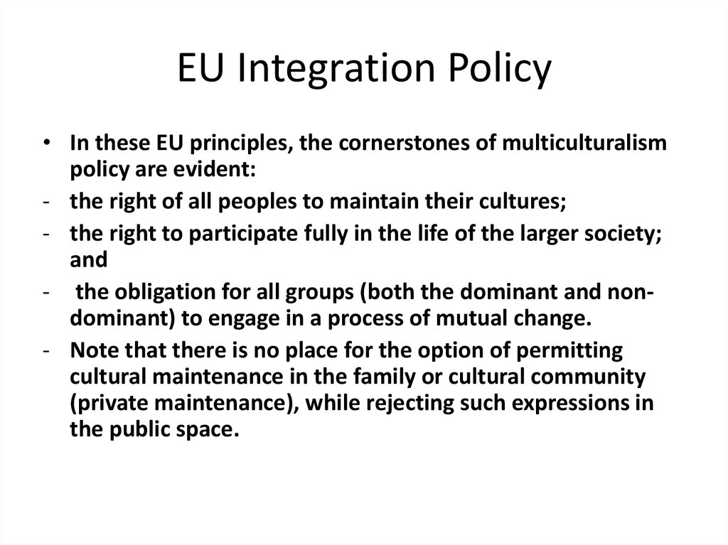 EU Integration Policy