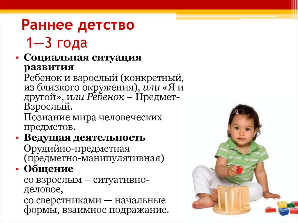 Раннее детство 1—3 года