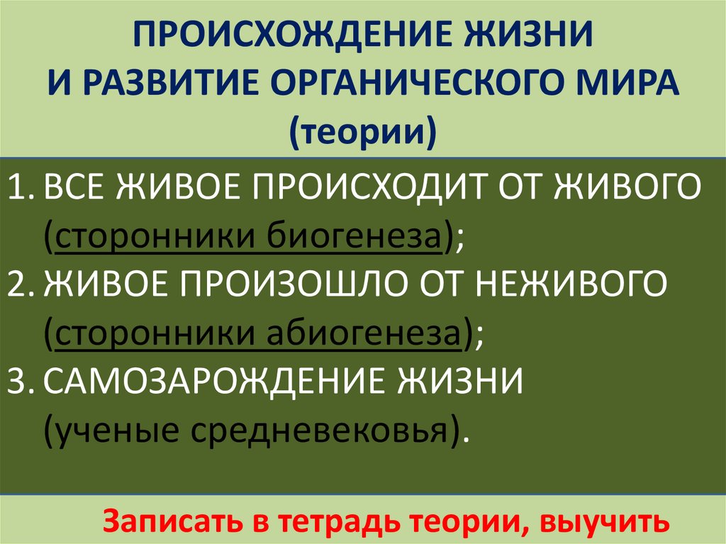 Эволюция органического мира презентация