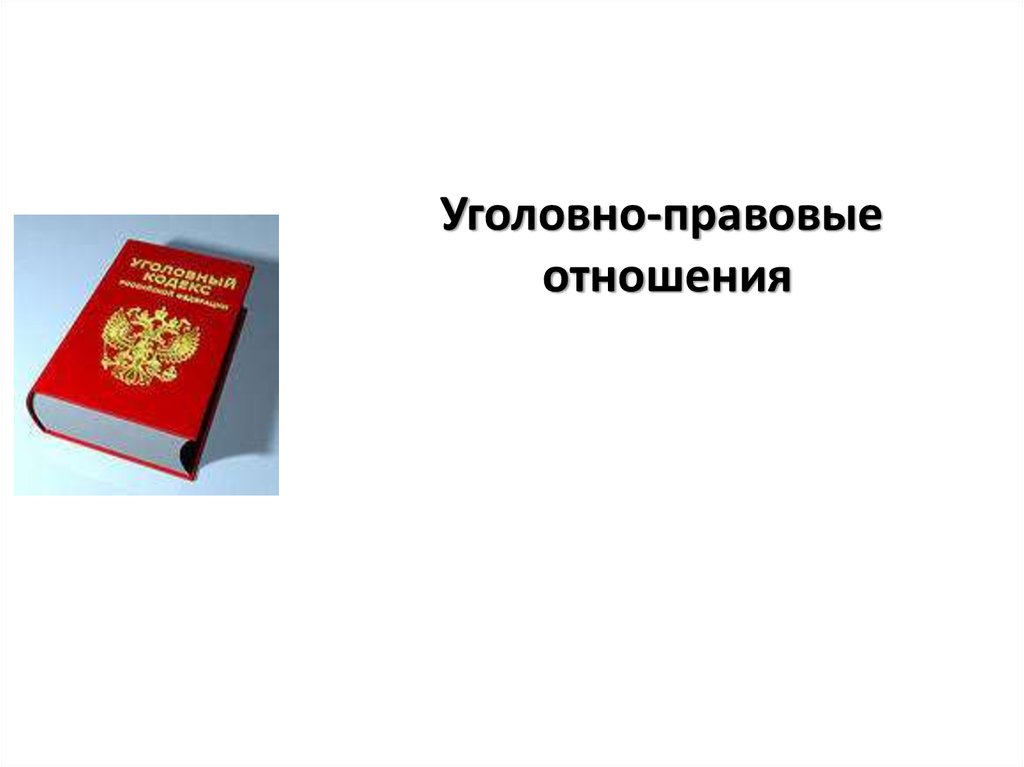 Презентация на тему уголовно правовые отношения