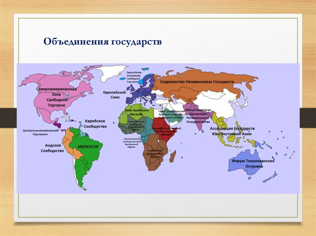 Объединение 5 стран. Объединение стран. Объединения стран на карте. Карта международных интеграционных объединений. Региональные экономические группировки на карте.