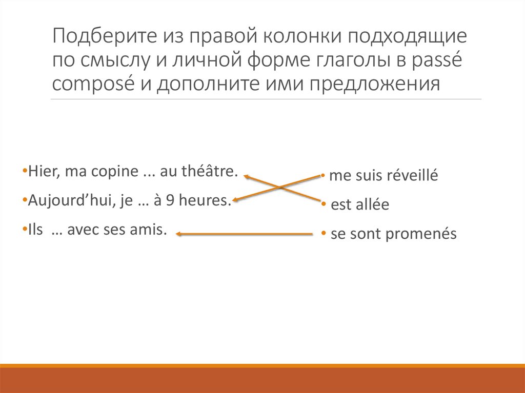 Правое подберите. Динамики глагол. Подберите из правой колонки подходящие по смыслу слова. Подберите из правой колонки подходящие по смыслу глаголы в imparfait.