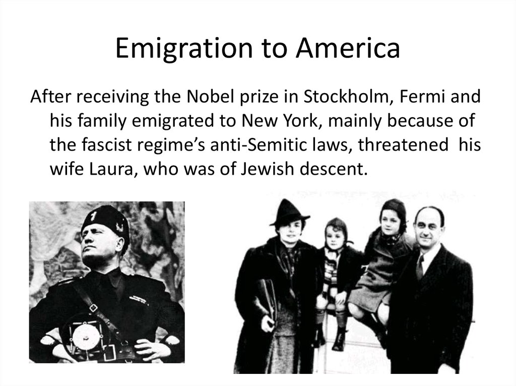 Emigration to America
