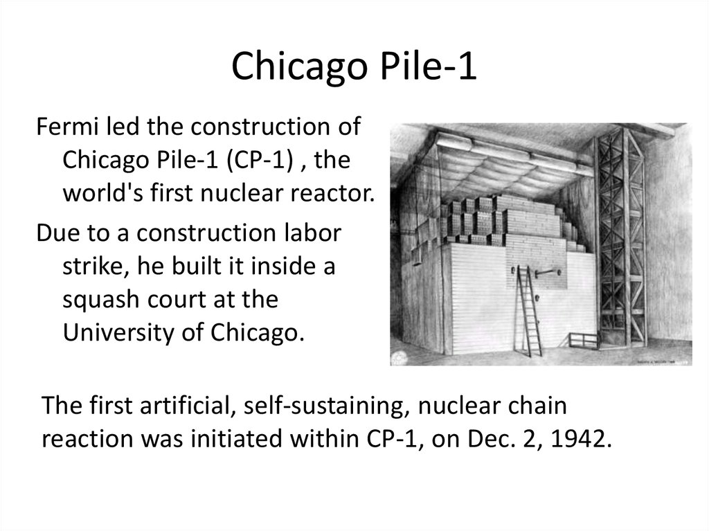 Image result for a self-sustaining nuclear reaction demonstrated in 1942