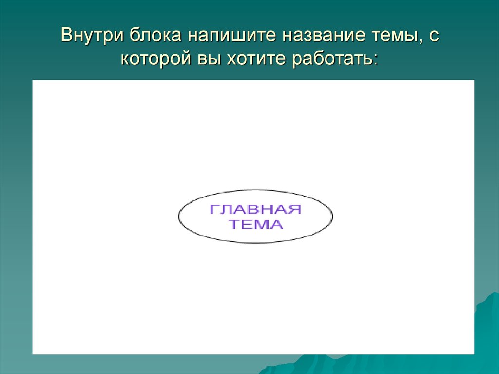 Пишущий блок. Текст внутри блока. В каком направлении писал блок.