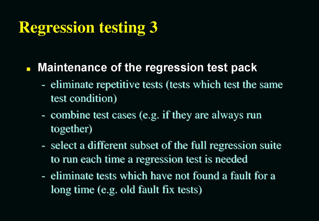 Regression testing 3
