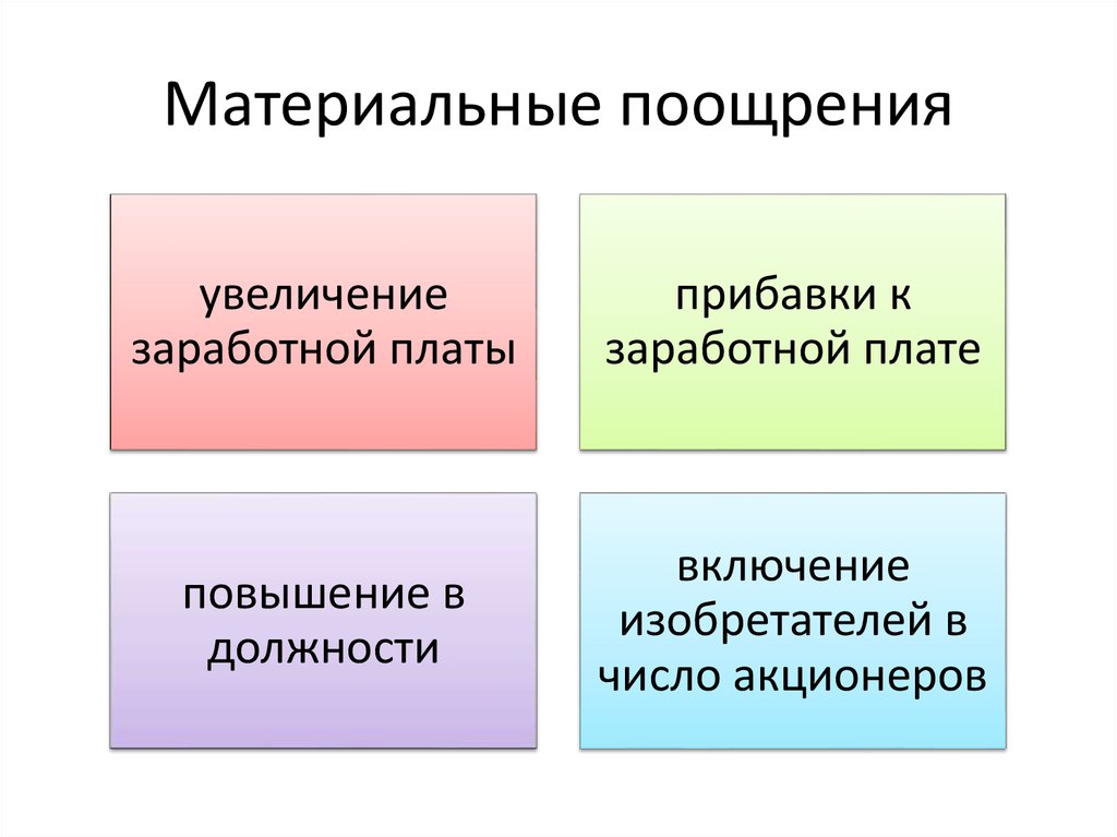 Материально поощрить